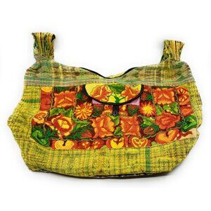 Colorful Hand Embroidered Boho Patchwork Shoulder Bag Purse Made in Guatemala 14